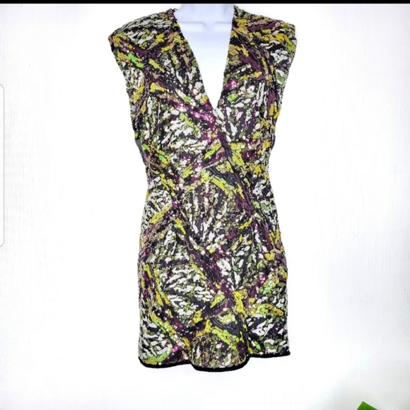 Beautiful Multi colored sequins Zara Dress - Picture 7 of 8